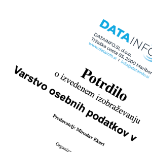 Potrdilo za udeležence seminarja