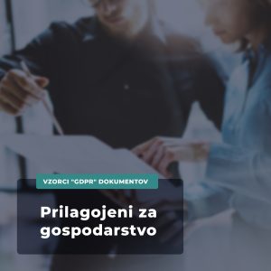 Vzorci "GDPR" dokumentov - prilagojeni za gospodarstvo - GDPR BUNDLE